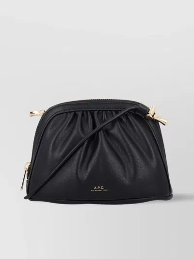 APC SMALL NINON PLEATED SHOULDER BAG