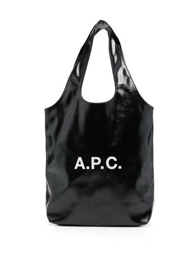 Apc Small Ninon Tote Bag In Black