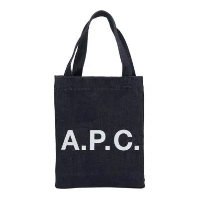 Apc Small Ninon Tote Bag In Blue
