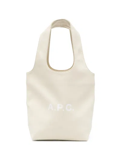 Apc Small Ninon Tote Bag In Neutral