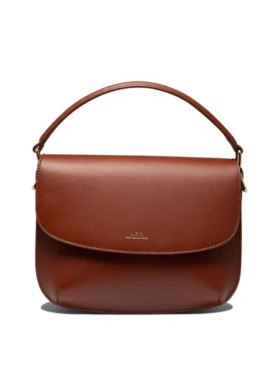 Apc A.p.c. Small 'sarah' Brown Leather Bag