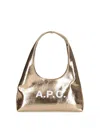 Apc A.p.c. Small Golden Shoulder Bag "baby Ninon" In Silver