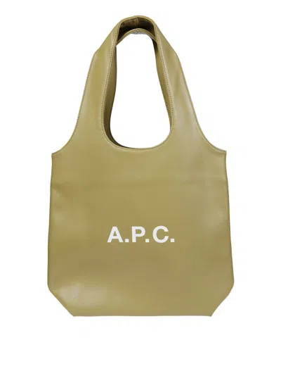 Apc Small Tote With Cut-out Handle In Green