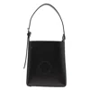Apc 'virginie' Black Bucket Bag With Shoulder Strap And Top Adjustable Handle In Leather Woman In Black