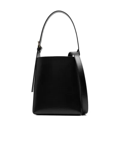 Apc Small Virginie Leather Tote Bag In Black
