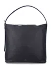A.p.c. Smooth Leather Maxi Shoulder Bag With Adjustable Strap In Black