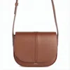 Apc Smooth Structured Shoulder Bag With Rounded Flap Closure In White