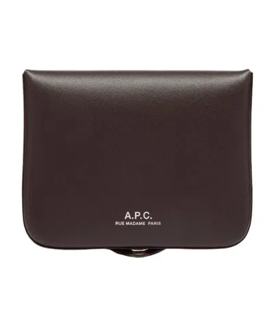 Apc Snap-fastening Leather Wallet In Black