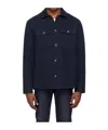 Apc Snap-open Casual Jacket In Black