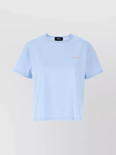 Apc 'soft Crew Neck Casual Tee' In Blue