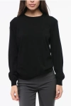 Apc Solid Color Philo Wool Crew-neck Sweater In Black