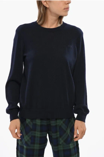 APC SOLID COLOR PHILO WOOL CREW-NECK SWEATER