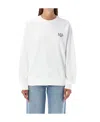 Apc Sonia Logo-embroidered Cotton Sweatshirt In White