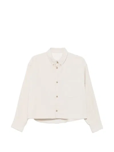 A.p.c. Sophia Corduroy Shirt In Gray