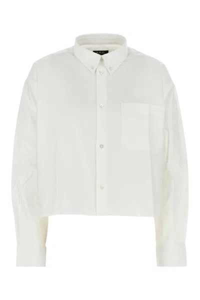 Apc A.p.c. Sophia Cotton Shirt In White