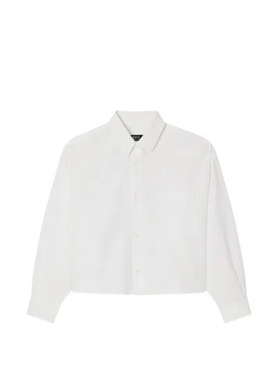 A.p.c. Sophia Logo Shirt In White