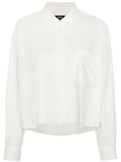 Apc A.p.c. Sophia Cotton Shirt In White