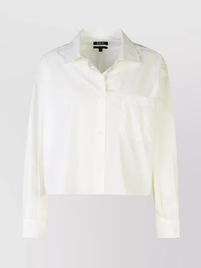 Apc 'sophia' Shirt With Buttoned Cuffs And Chest Pocket In Neutral