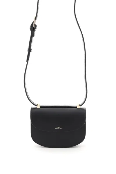 Apc Sophisticated Black Leather Crossbody Bag For Women