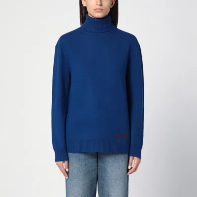 Apc Sophisticated Turtleneck Sweater For Women In Navy
