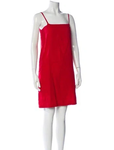 Pre-owned Apc Square Neckline Mini Dress In Orange