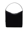 Apc Square Shoulder Bag In Dark Navy Blue Corduroy Suede And Smooth Leather.