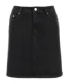 Apc Standard A-line Denim Miniskirt In Black