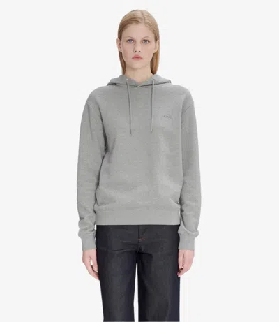 Apc Standard A. P.c. Brodé Hoodie (w) S Heather Gray