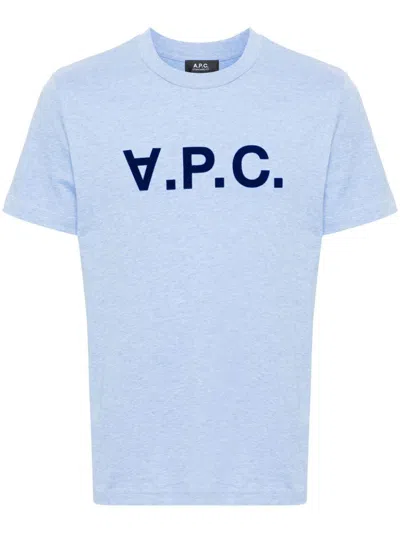 A.p.c. Standard Big Vpc T-shirt Clothing In Blue