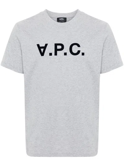 Apc Gray Standard Grand 'v.p.c.' T-shirt In Grey