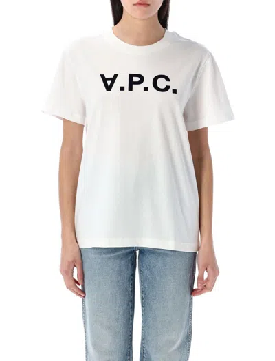 Apc A.p.c. Standard  Brodé Rayé T-shirt In White