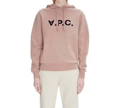 Apc Standard Grand Hoodie In Pink/dark Navy Blue In Tfi - Pink / Dark Navy Blue