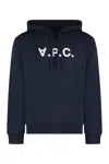 Apc Hooded Sweatshirt Grand V In Blue