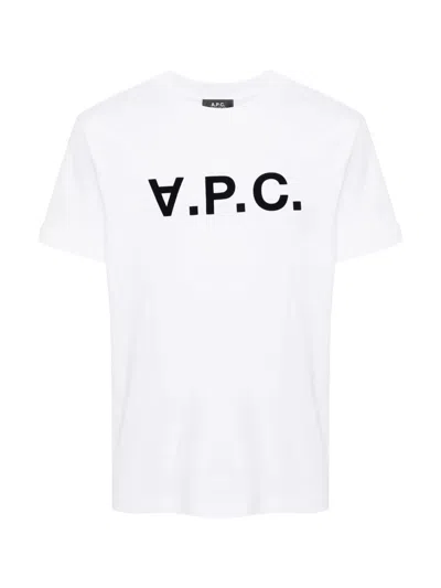 Apc A.p.c. Standard Grand Vpc Logo T-shirt In White