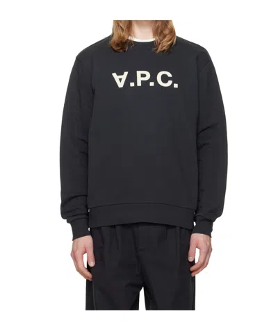 A.p.c. A. P.c. Stretch Cotton Sweatshirt In Black