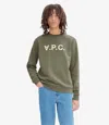 Apc Standard Grand Vpc Sweatshirt (m) Xs Khaki Green In Khaki Green