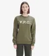 Apc Standard Grand Vpc Sweatshirt (w) Xs Khaki Green In Khaki Green
