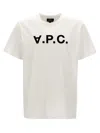 Apc White Oversized T-shirt With A.p.c. Print In Cotton Man