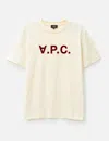 Apc Flocked-logo T-shirt In White