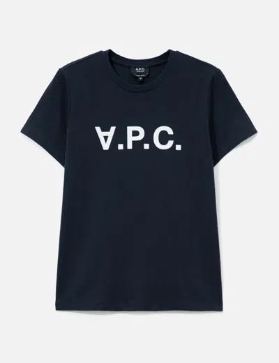 A.p.c. Standard Grand Vpc T-shirt In Blue/蓝色/藍色/블루/ブルー