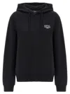 Apc A.p.c. Black Cotton Sweatshirt In Tzc Noir Blanc