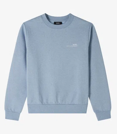 Apc Standard Item Overdye Sweatshirt (w) Xl Pale Blue / Ecru