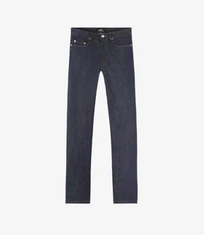Apc Petit New Standard Raw Denim Indigo Jeans In Blue