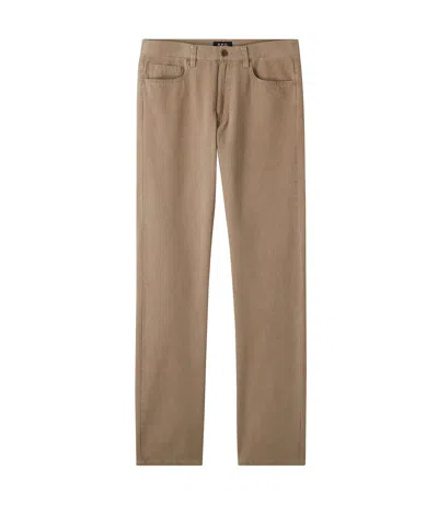 Apc Standard Jeans In Brown