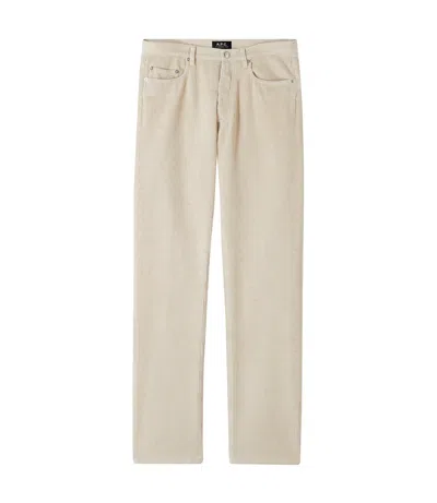 Apc Standard Pants In Aad - Ecru