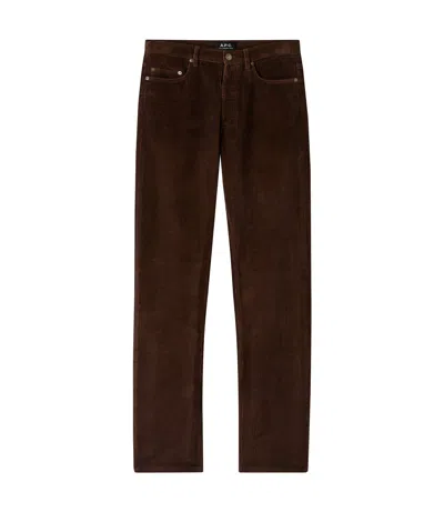 Apc Standard Pants In Cae - Dark Chestnut Brown