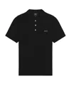 Apc A.p.c. Black Polo Shirts Men In Black