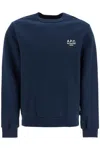 Apc A.p.c. Cotton Sweatshirt With Minimalist Logo And Comfortable Fit In Blue
