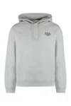 Apc A.p.c. Standard Rue Madame Cotton Hoodie In Gray