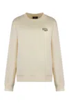 Apc A.p.c. Standard Rue Madame Cotton Sweatshirt In Panna